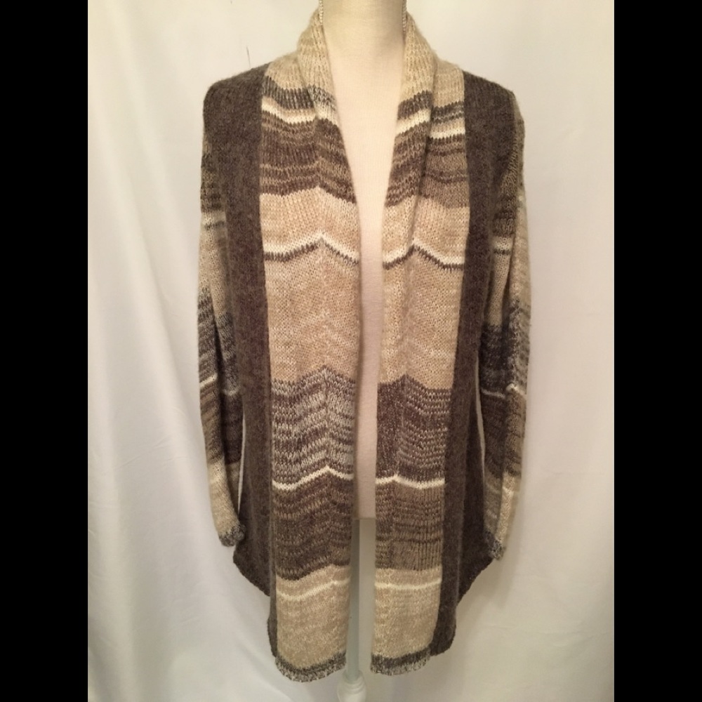 Sisters Open Front Shawl Collar Cardigan M/L